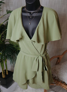 Olivia Romper || Olive Green