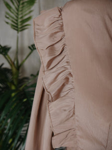 Ruffle 'round The Edges Top || Taupe