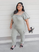 Load image into Gallery viewer, Jump into Spring Jumpsuit || Plus Size
