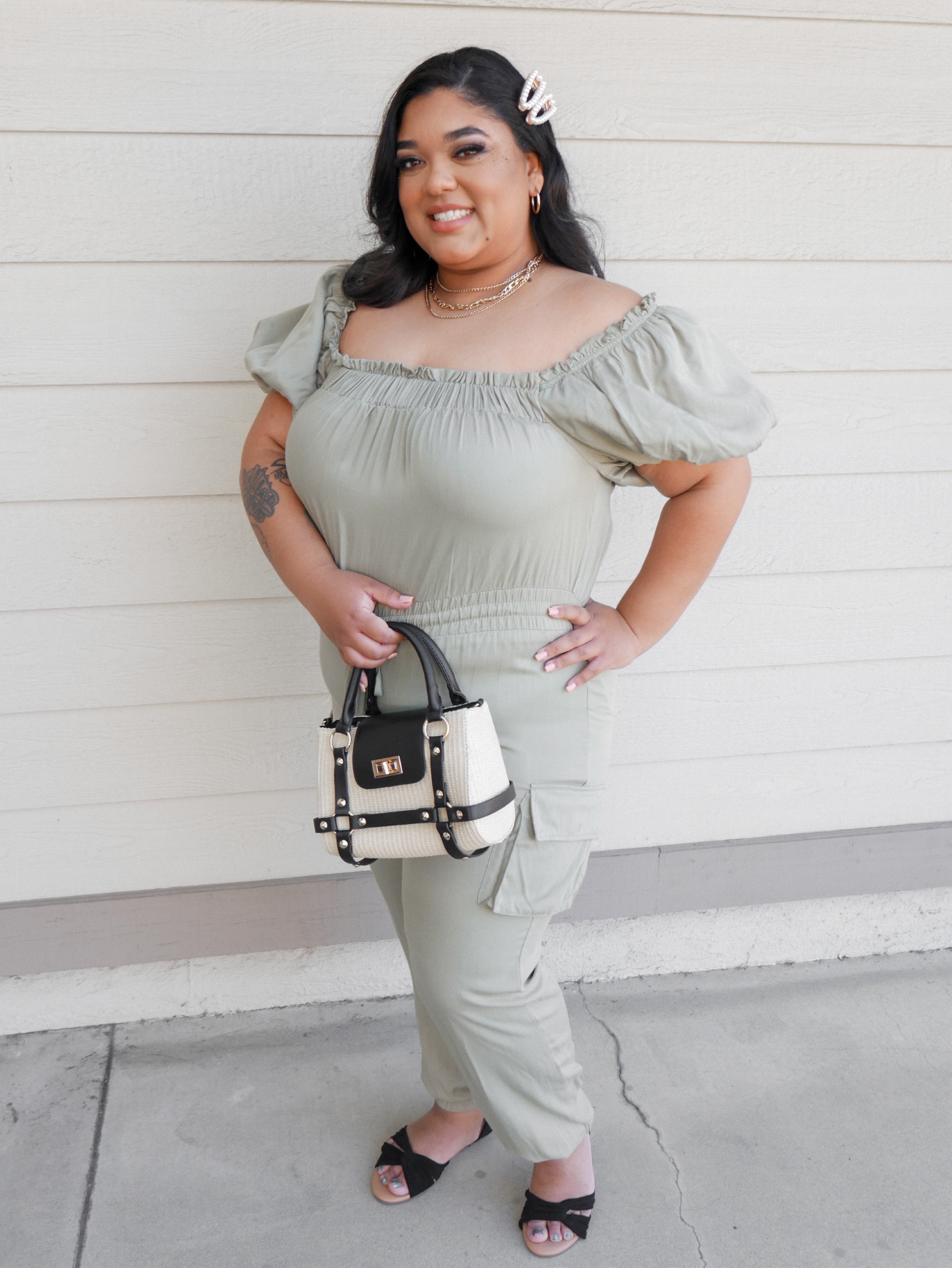 Jump into Spring Jumpsuit || Plus Size