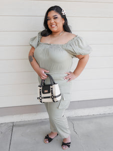 Jump into Spring Jumpsuit || Plus Size