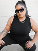 Load image into Gallery viewer, On the Daily Ribbed Top - Black || Plus Size
