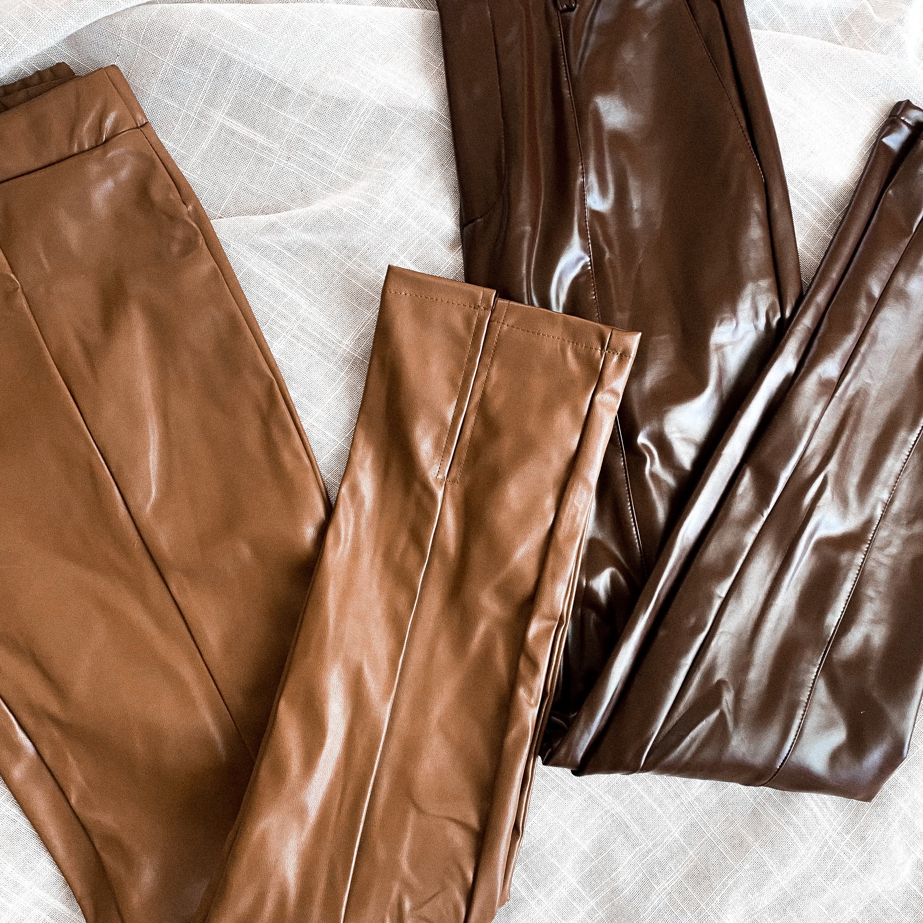 Chantel High Waisted Leather Pants