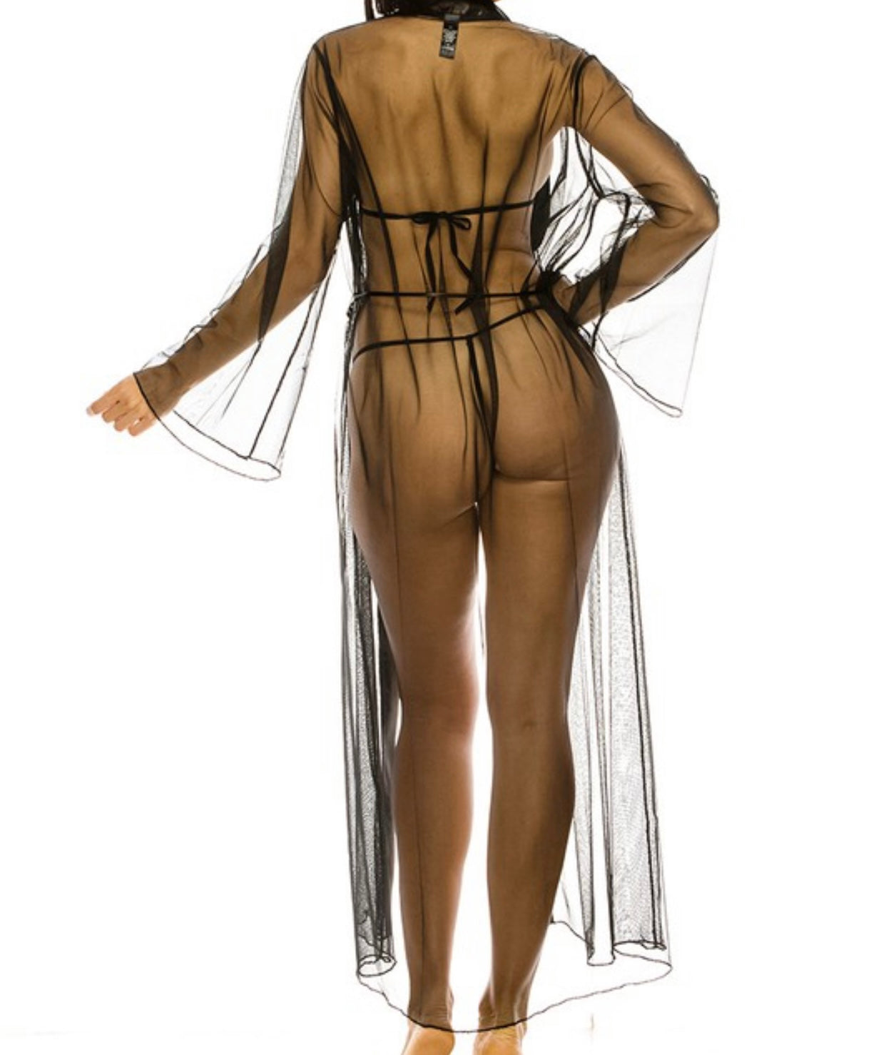 Teaser Sheer Robe || Black